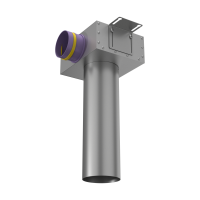 Присоединительная коробка потолочная Provent VPSL 125/90×1 на 1 выхода (L=400 мм), круглая