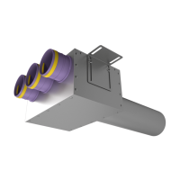 Присоединительная коробка Provent VPDL 125/75×3 на 3 выхода (L=400), прямая круглая