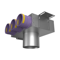 Присоединительная коробка потолочная Provent VPS 125/75×3 на 3 выхода, круглая