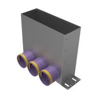 Присоединительная коробка напольная Provent VPF 300×100/75×3 на 3 выхода