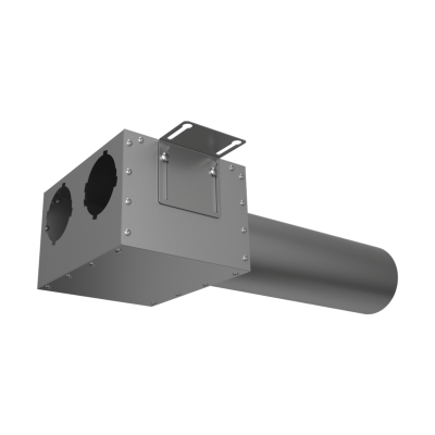 Присоединительная коробка Provent VPDL 125/90×2 на 2 выхода (L=400), прямая круглая