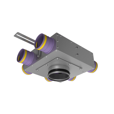 Присоединительная коробка проходная Provent KVF 125/125/75×6 на 6 выходов