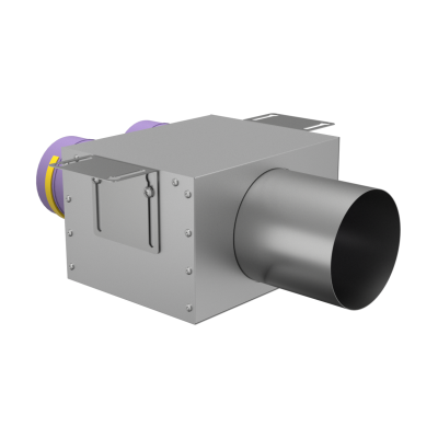 Присоединительная коробка Provent VPD 125/90×2 на 2 выхода, прямая круглая