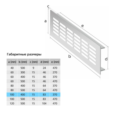 Вентиляционная решетка Благовест золото (400x100 мм) (2шт.)