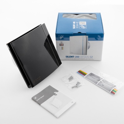 Вытяжной вентилятор Soler Palau SILENT-200 CZ BLACK DESIGN 4C