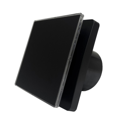 Вытяжной вентилятор с обратным клапаном Seicoi 100 Matt Black Glass SNAD04-01D