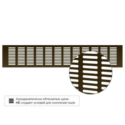 Вентиляционная решетка Благовест бронза (500x100 мм) (2шт.)