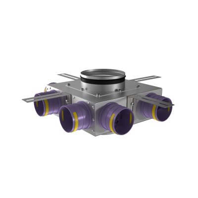 Присоединительная коробка проходная Provent KVF 160/160/75×6 на 6 выходов