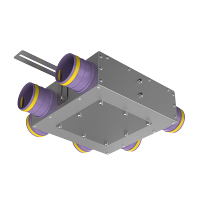 Присоединительная коробка концевая Provent KVF 125/75×6 на 6 выходов