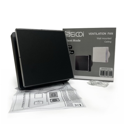 Накладной вентилятор Seicoi SNAD04-01A Matt black glass Накладной вентилятор Seicoi SNAD04-01A Matt black glass