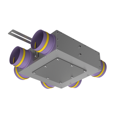 Присоединительная коробка концевая Provent KVF 125/90×6 на 6 выходов