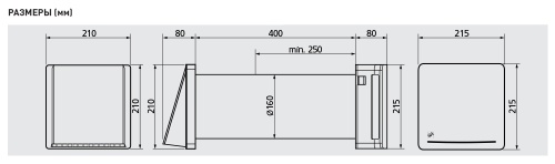 Проветриватель с рекуперацией тепла Respiro 150