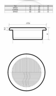 Вентиляционная решетка ЭРА 16РПКФ
